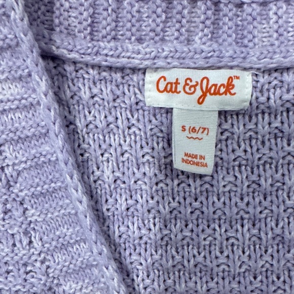 Cat & Jack Lilac Knit Cardigan - Picture 3 of 4